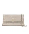 Tom Ford Glitter Textured Fabric Clutch Shoulder Bag In Nude