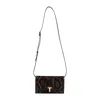 Tom Ford Calf Leather Leopard Wallet With Adjustable Strap In Brown