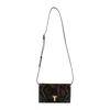 Tom Ford Calf Leather Leopard Wallet With Adjustable Strap In Brown