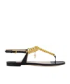 Tom Ford Chainlink-strap Leather Sandals In Black
