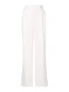 Tom Ford Pleat-detail Straight-leg Trousers In White