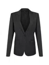 Tom Ford Chalk-stripe Single-breasted Jacket In Black