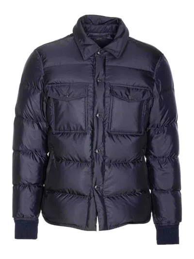 Tom Ford Night Indigo Down Jacket In Blue