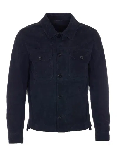 Tom Ford Black Jacket In Blue