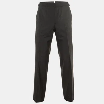 Pre-owned Tom Ford Charcoal Grey Wool Tailored Pants M
