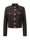 Tom Ford Tweed Cropped Jacket In Black