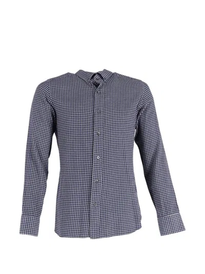 Pre-owned Tom Ford Check Button-front Shirt In Blue
