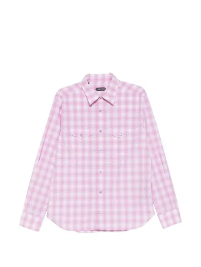 Tom Ford Check-pattern Chest-pocket Shirt In Multi