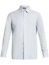 Tom Ford Check-print Cotton Shirt In Grey
