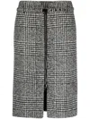 Tom Ford Virgin Wool Skirt With Prince Of Wales Motif In Black