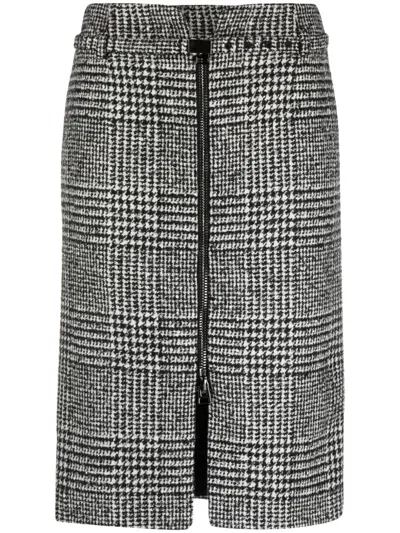 TOM FORD CHECK-PRINT PENCIL SKIRT