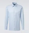 Tom Ford Checked Cotton Shirt In Blue