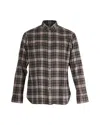Tom Ford Checked Print Long Sleeve Button Front Shirt In Multicolor Cotton In Multi