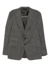 Tom Ford Checked Single-breasted Suit In Gray