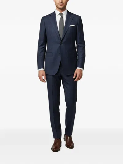 Pre-owned Tom Ford Checked Single-breasted Suit In Blue