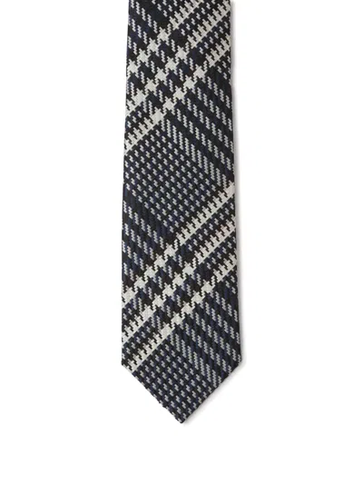 Tom Ford Checked Tie In Blue