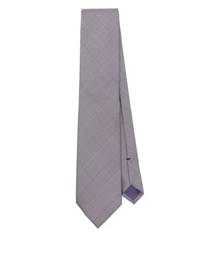 Tom Ford Checked Tie In Blue