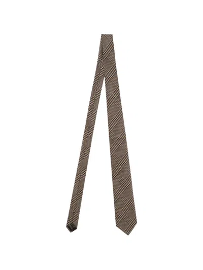 Tom Ford Checked Tie In Brown
