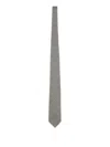 Tom Ford Checkered Pointed Tip Tie In Gray
