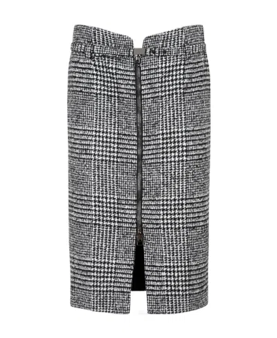 TOM FORD TOM FORD CHECKED ZIPPED PENCIL SKIRT
