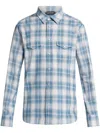 Tom Ford Men's Degrade Check Western Button-down Shirt In Blue