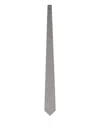 Tom Ford Checkered Pointed Tip Tie In Gray