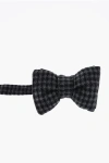 TOM FORD CHECKERED WOOL BOW-TIE