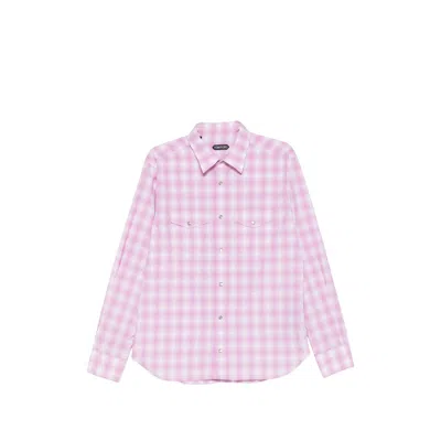 TOM FORD CHECK-PATTERN CHEST-POCKET SHIRT