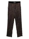 Tom Ford Cheetah Print Pajama Trousers In Brown