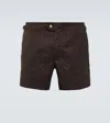 Tom Ford Cheetah-print Swim Shorts In Combo Dark Brown Black