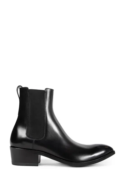 TOM FORD CHELSEA BOOTS IN BURNISHED LEATHER