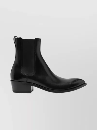 TOM FORD CHELSEA BOOTS WITH POINTED TOE AND BLOCK HEEL