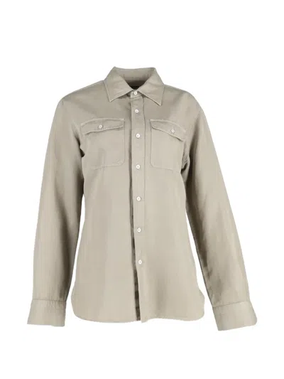 Pre-owned Tom Ford Chest-pockets Buttoned Polo Shirt In Neutral