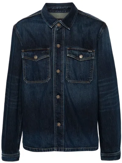Tom Ford Chest-pockets Denim Jacket In Blue