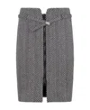 Tom Ford Chevron-pattern Midi Pencil Skirt In Black