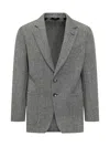 Tom Ford Chevron-pattern Single-breasted Blazer In Gray