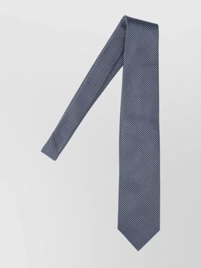 Tom Ford Chevron Slim Width Ties With Sharp Design In Gray