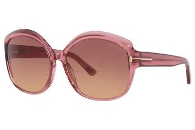 Pre-owned Tom Ford Chiara-02 Tf919 72t Sunglasses Women's Transparent Pink/pink Grad. 60mm