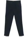 Tom Ford Double-pleated Poplin Tapered Trousers In Blue