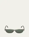 Tom Ford Ft1310 Translucent Acetate Oval Sunglasses In Green