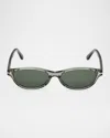 Tom Ford Ft1310 Translucent Acetate Oval Sunglasses In Multi