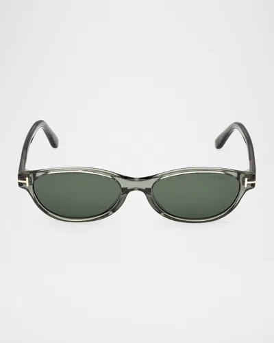 Tom Ford Chloe 52mm Oval Sunglasses In Green
