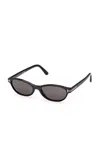 Tom Ford Chloe Cat-eye Acetate Sunglasses In Black