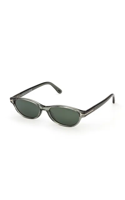 Tom Ford Chloe Cat-eye Acetate Sunglasses In Green