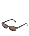 Tom Ford Chloe Oval Sunglasses, 52mm In Brown