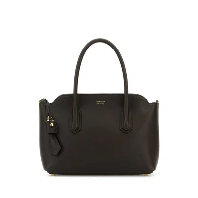 Tom Ford Chocolate Leather Handbag In Brown
