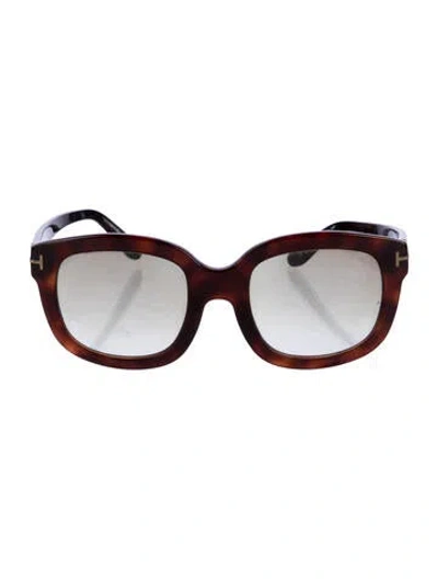 Pre-owned Tom Ford Christophe Square Sunglasses In Brown