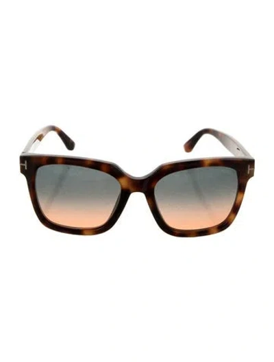 Pre-owned Tom Ford Christophe Wayfarer Sunglasses In Brown