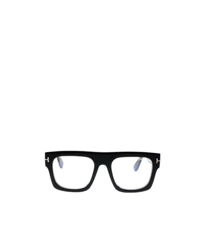 Tom Ford Chunky Square Frame Glasses In Black