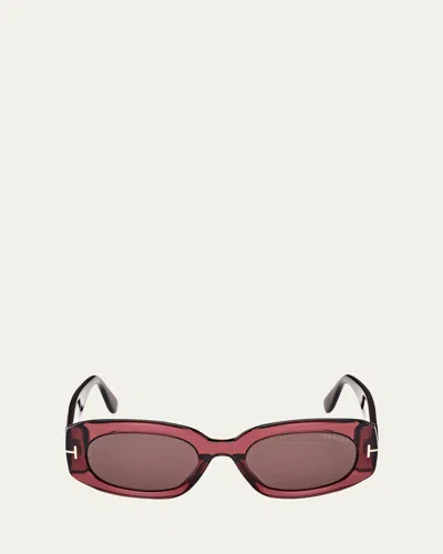 TOM FORD CIELLE OVAL ACETATE SUNGLASSES